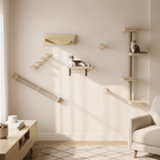 Arbre à chat murale en bois - Milo - Maison felin 