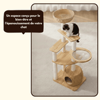 Arbre à chat en bois Pooky - 156 cm - Maison felin