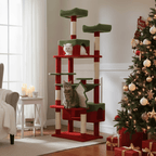 Arbre à chat XXL Capuccino - 208cm - Maison felin 