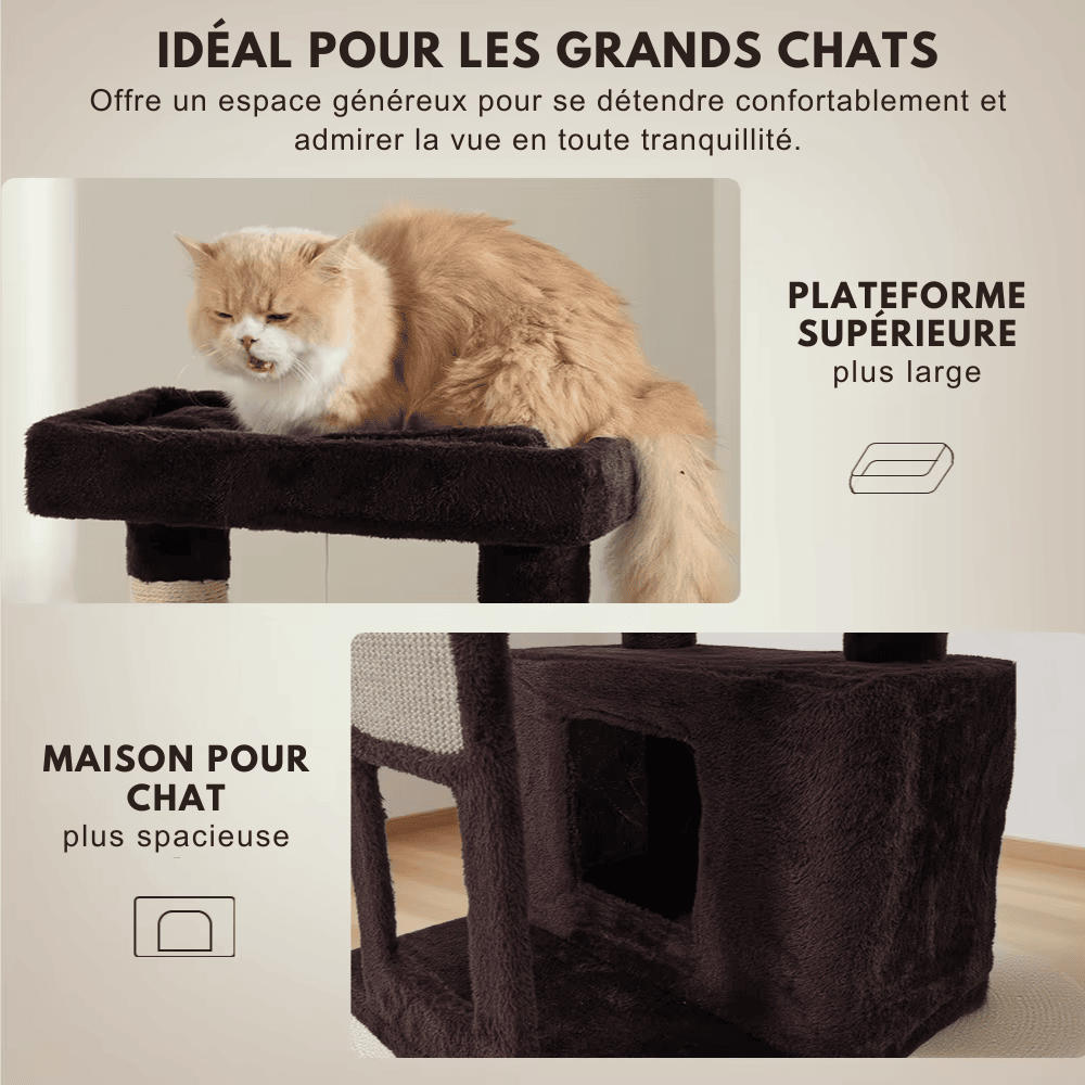 Arbre à chat Suki - 130 cm - Maison felin