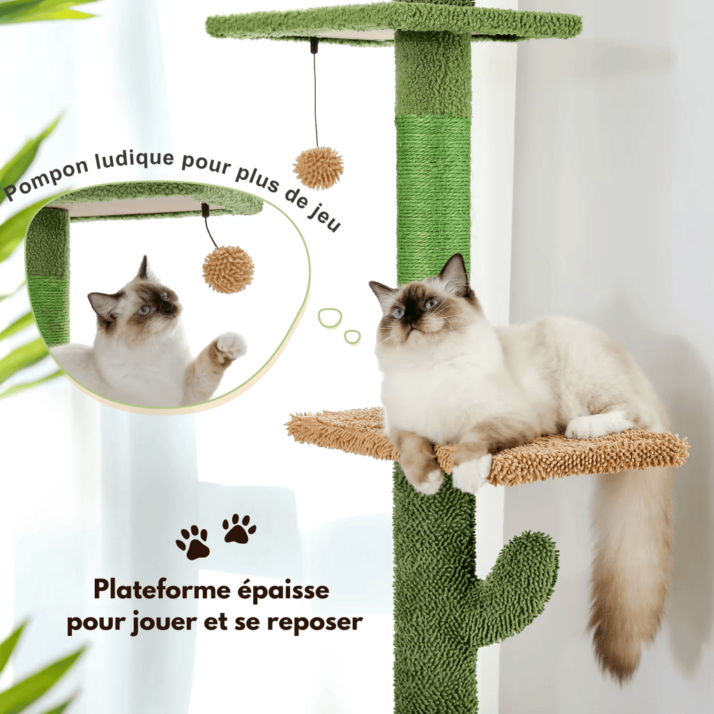 Arbre à chat XXL Luna - 229cm - Maison felin 