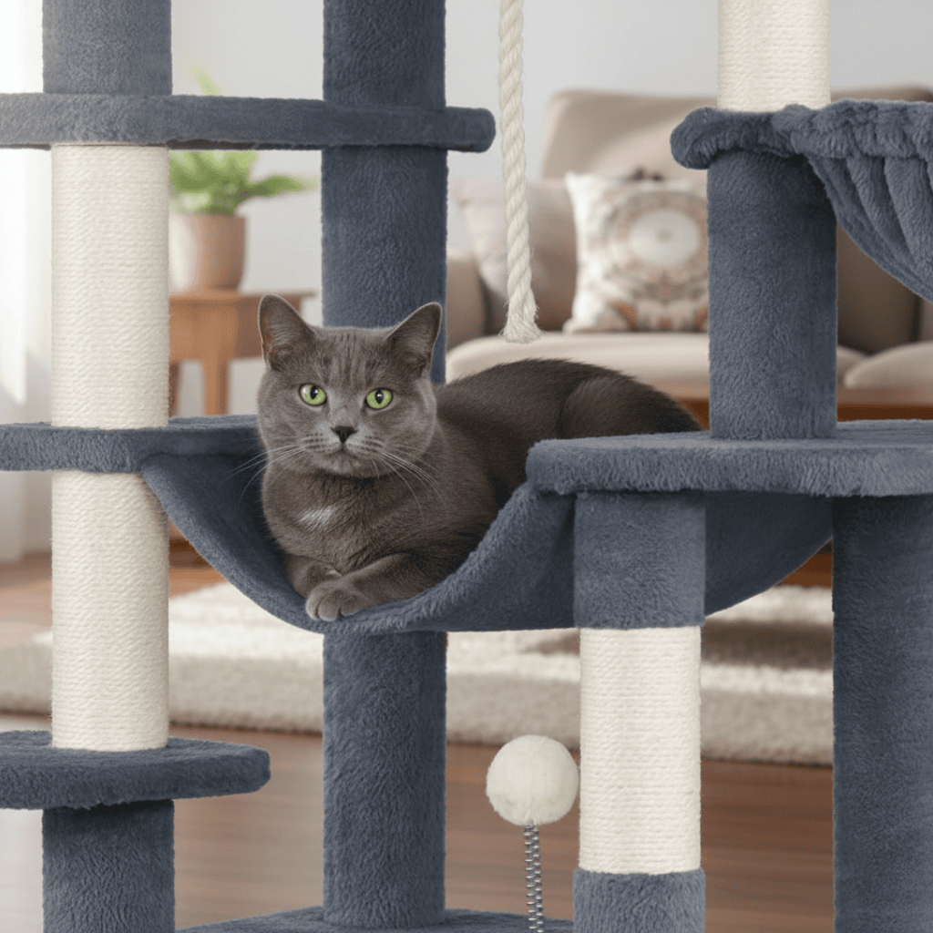 Arbre à chat XXL Erika - 178cm - Maison felin 