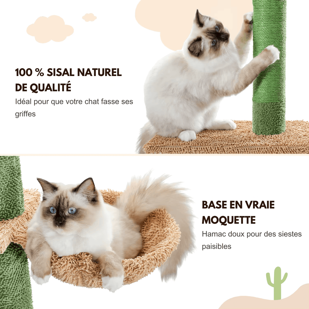 Arbre à chat XXL Luna - 229cm - Maison felin 