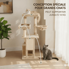 Arbre à chat Suki - 130 cm - Maison felin