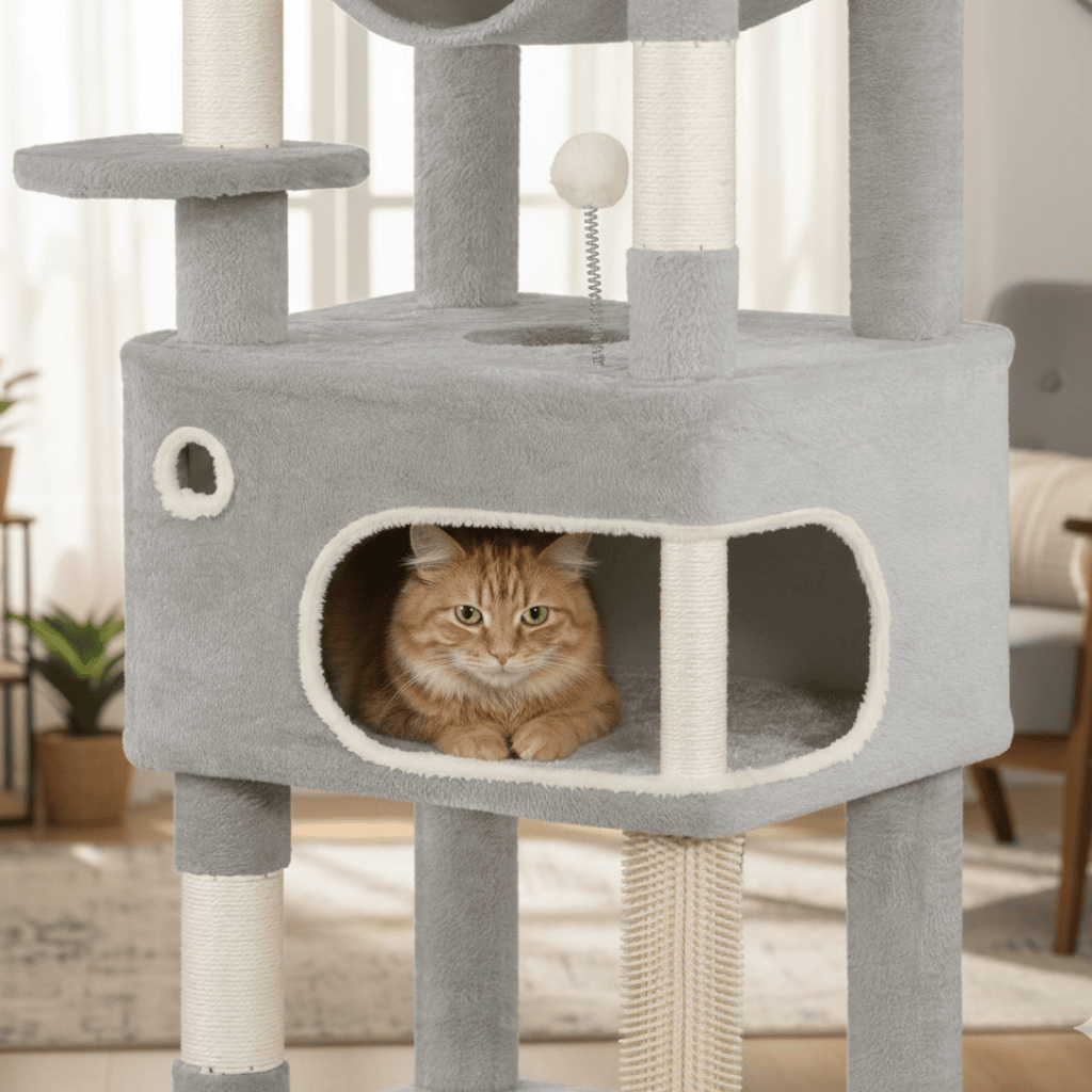 Arbre à chat XXL Erika - 178cm - Maison felin 