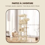 Arbre à chat XXL Liane - 170cm - Maison felin 