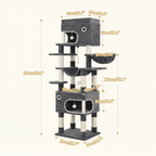 Arbre à chat XXL Erika - 178cm - Maison felin 