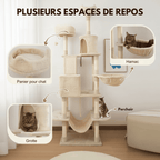 Arbre à chat XXL Éclipse - 206cm - Maison felin 