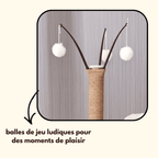 Arbre à chat en bois XXL Yumi - 170cm - Maison felin