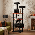 Arbre à chat XXL Capuccino - 208cm - Maison felin 