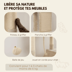 Arbre à chat XXL Éclipse - 206cm - Maison felin 