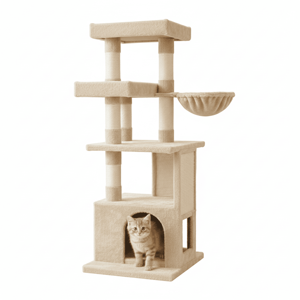 Arbre à chat Suki - 130 cm - Maison felin